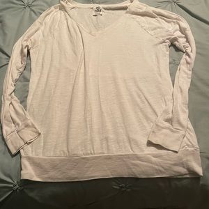 Two PINK long sleeve v-neck shirts